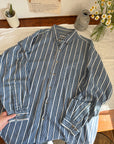 The Fisherman Stripe Button Up (L)