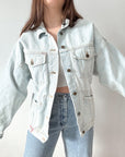 The Light Wash Western Denim Jacket (M)