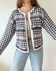 The Gingham Granny Cardigan (M)