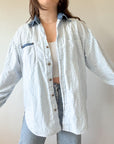 The Blue Gingham Button Up (L)