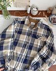The Beige & Blue Flannel (L)