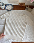 The White Textured Sweater Tee (S)