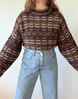 The Autumn Changing Leaves Textured Sweater (XL)