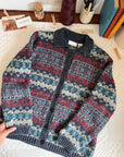 The Autumn Sunset Fair Isle Cardigan (M)