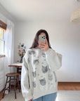 The Double Sided Kitty Crewneck (L)