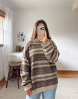 The Mocha Striped Pattern Sweater (LT)