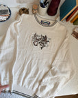 The Creamy Textured Wildlife Sweater (XL)