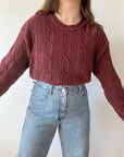 The Tart Cherry Speckled Sweater (L)