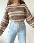 The Mocha Striped Pattern Sweater (LT)