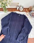 The Blueberry Cable Knit Sweater (M)