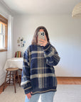 The Navy Blend Plaid Sweater (XL)