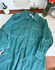The Teal Corduroy Button Up (L)