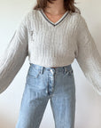 The Cozy Grey Golf Sweater (L)