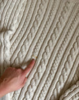 The Creamy Cable Knit Sweater (L)