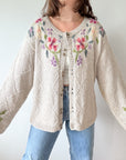 The Floral Bean Cardigan (L)