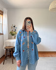 The Denim Leaf Button Up (L)