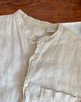 The Butter Yellow Linen Button Up (L)