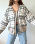 The Fair Isle Zip Up Cardigan (XL)
