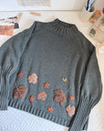 The Leafy Moss Mock Neck Sweater (L)