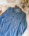 The Denim Leaf Button Up (L)
