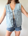 The Light Wash Denim Vest (XL)