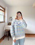The Periwinkle Fair Isle Sweater (M)