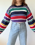 The Horizontal Striped Grandpa Sweater (XL)