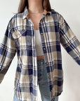 The Beige & Blue Flannel (L)