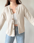 The Sandy Wooden Button Cardigan (M)