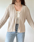 The Oatmeal Knit Cardigan (L)