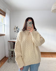 The Creamy Fisherman Sweater (L)