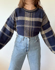 The Navy Blend Plaid Sweater (XL)