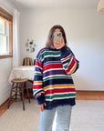 The Horizontal Striped Grandpa Sweater (XL)