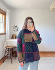 The Rolled Neck Patchwork Sweater (M)