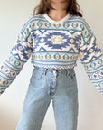 The Periwinkle Fair Isle Sweater (M)