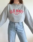 The Retro Grey Old Navy Crewneck (L)