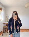 The Navy Flower Bundle Cardigan (M)