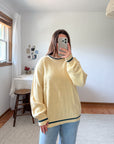 The Textured Yellow Duck Sweater (L)