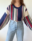 The Vertical Stripe Grandpa Sweater (XL)