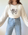 The Creamy Textured Wildlife Sweater (XL)