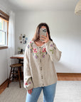 The Floral Bean Cardigan (L)