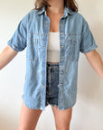 The Denim Snap Button Up (M)