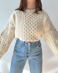 The Creamy Fisherman Sweater (L)