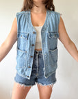 The Denim Utility Vest (M)