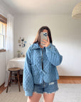 The Quilted Denim Tie Jacket (L)