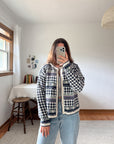 The Gingham Granny Cardigan (M)