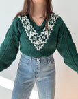 The Pine Tree V Neck Sweater (L)