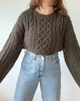 The Olive Speckled Celtic Knot Sweater (XL)