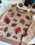 The Autumnal Leaf Rolled Neck Sweater (L)