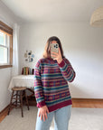 The Color Pop Flower Striped Sweater (M)